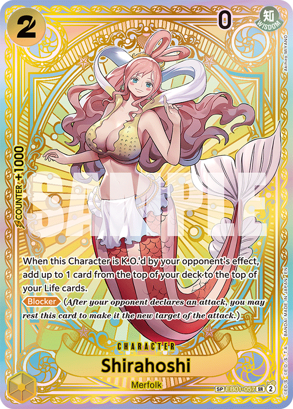 Carte Alt-Art Shirahoshi EB01-057_p2 Special — One Piece TCG OP-11 A Fist of Divine Speed (Bandai)
