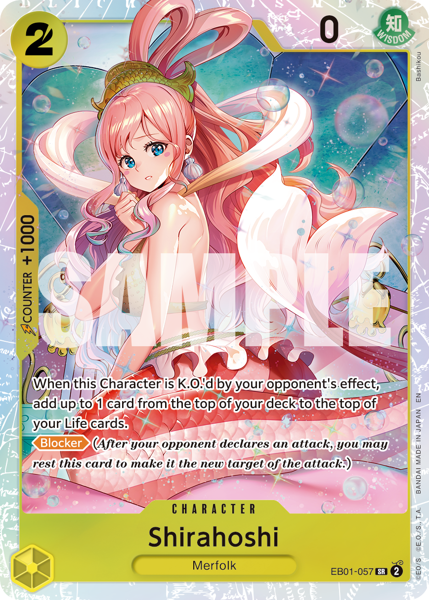 Carte Shirahoshi EB01-057_r1 Super Rare Serial — One Piece TCG PRB-02 The Best Vol. 2 (Bandai)