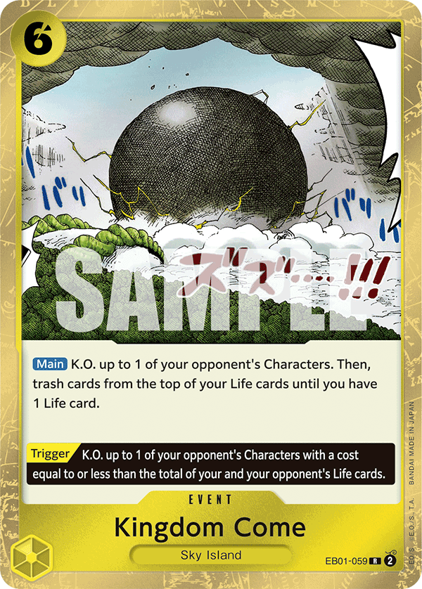 Carte Kingdom Come EB01-059 Rare — One Piece TCG EB-01 Memorial Collection (Bandai)