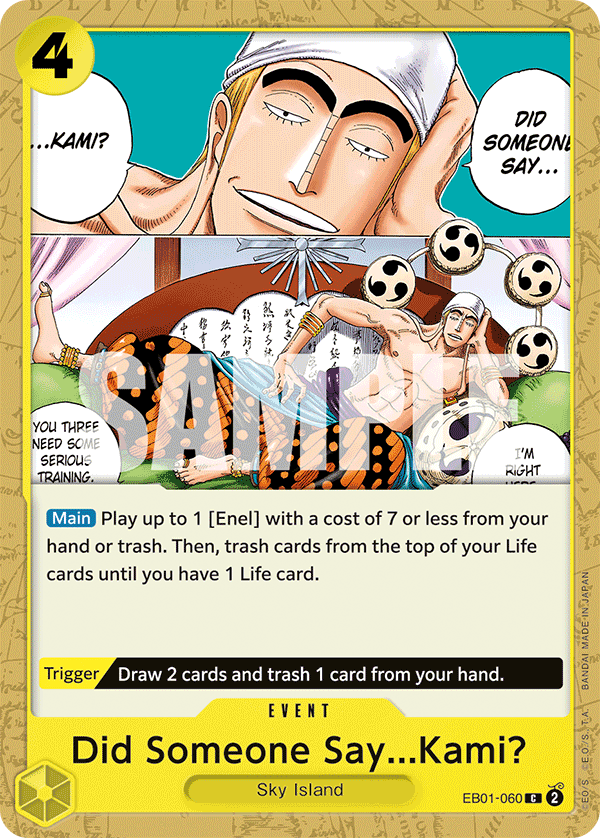 Carte Did Someone Say...Kami? EB01-060 Common — One Piece TCG EB-01 Memorial Collection (Bandai)