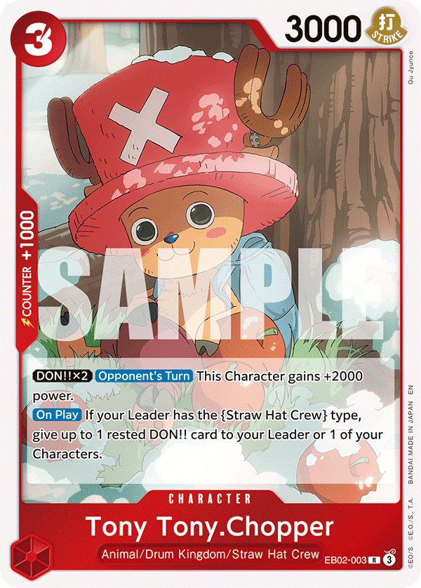 Carte Tony-Tony Chopper EB02-003 Rare — One Piece TCG EB-02 Anime 25th Collection (Bandai)
