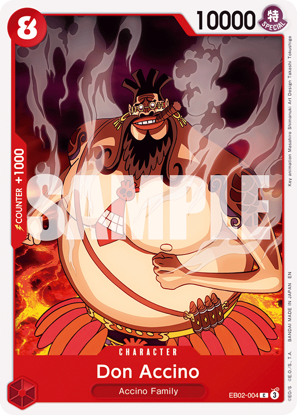Carte Don Accino EB02-004 Common — One Piece TCG EB-02 Anime 25th Collection (Bandai)