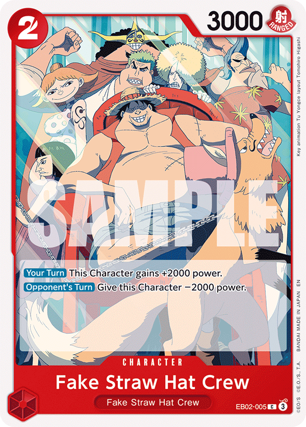 Carte Faux équipage de Chapeau de paille EB02-005 Common — One Piece TCG EB-02 Anime 25th Collection (Bandai)