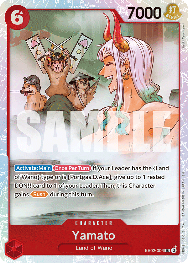 Carte Yamato EB02-006 Super Rare — One Piece TCG EB-02 Anime 25th Collection (Bandai)