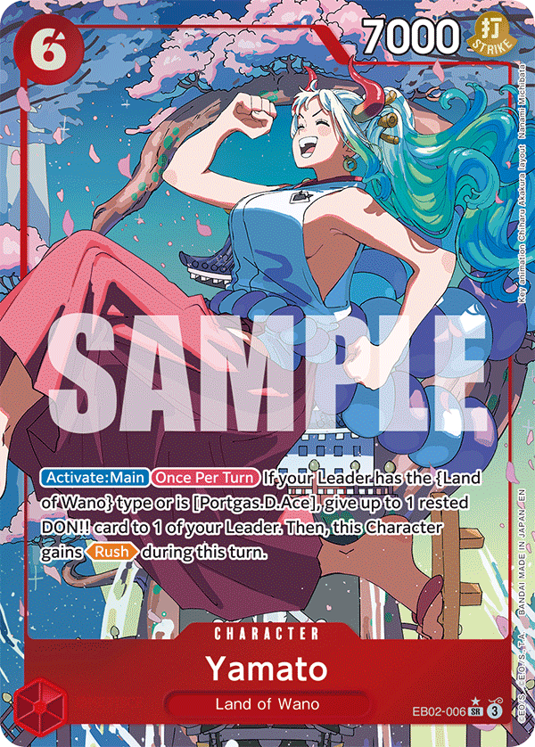 Carte Alt-Art Yamato EB02-006_p1 Super Rare — One Piece TCG EB-02 Anime 25th Collection (Bandai)
