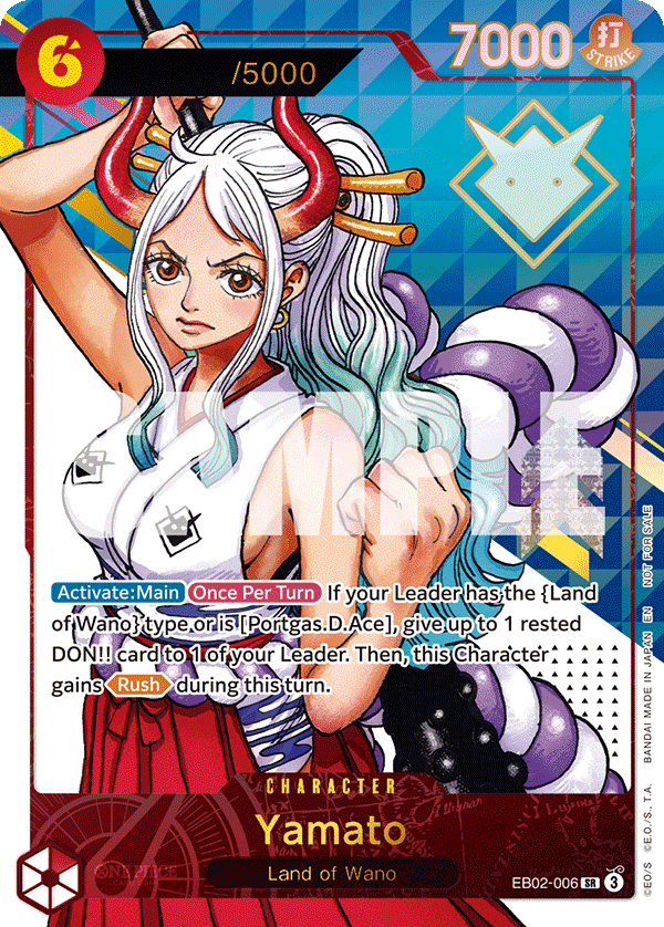Carte Alt-Art Yamato EB02-006_p2 Super Rare — One Piece TCG PROMO-EB-02 Promos: Anime 25th Collection (Bandai)