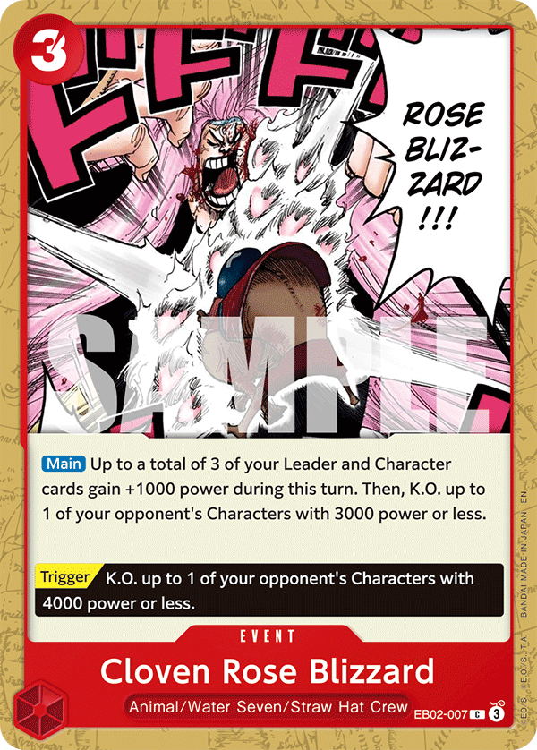 Carte Sabot d'acier, Roséo Metel EB02-007 Common — One Piece TCG EB-02 Anime 25th Collection (Bandai)