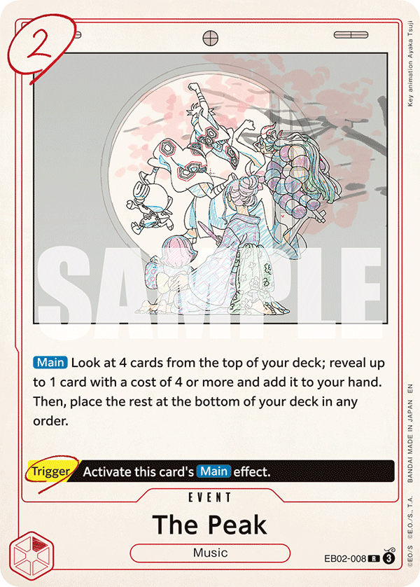 Carte The Peak EB02-008 Rare — One Piece TCG EB-02 Anime 25th Collection (Bandai)