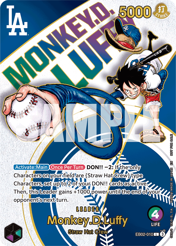 Carte Alt-Art Monkey.D.Luffy EB02-010_p2 Leader — One Piece TCG PROMO-EB-02 Promos: Anime 25th Collection (Bandai)