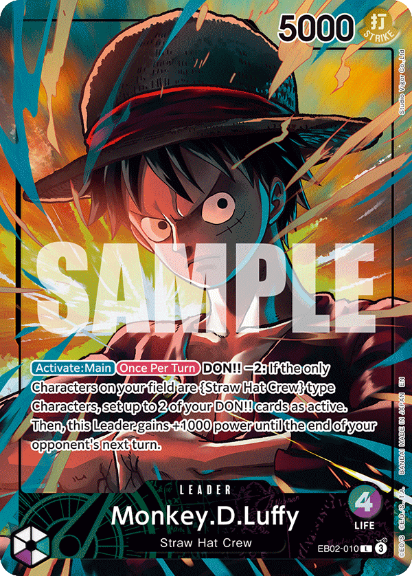 Carte Alt-Art Monkey.D.Luffy EB02-010_p3 Leader — One Piece TCG OTHER One Piece Products (Bandai)