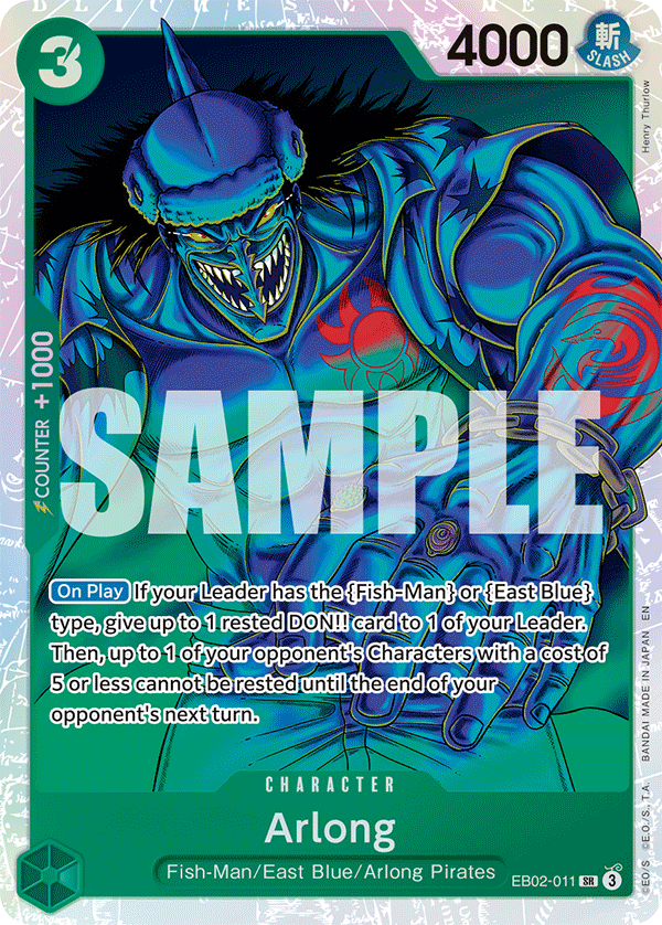 Carte Arlong EB02-011 Super Rare — One Piece TCG EB-02 (Bandai)