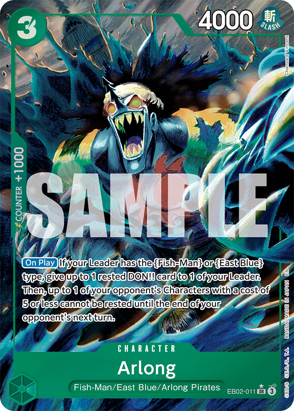 Carte Alt-Art Arlong EB02-011_p1 Super Rare — One Piece TCG EB-02 Anime 25th Collection (Bandai)