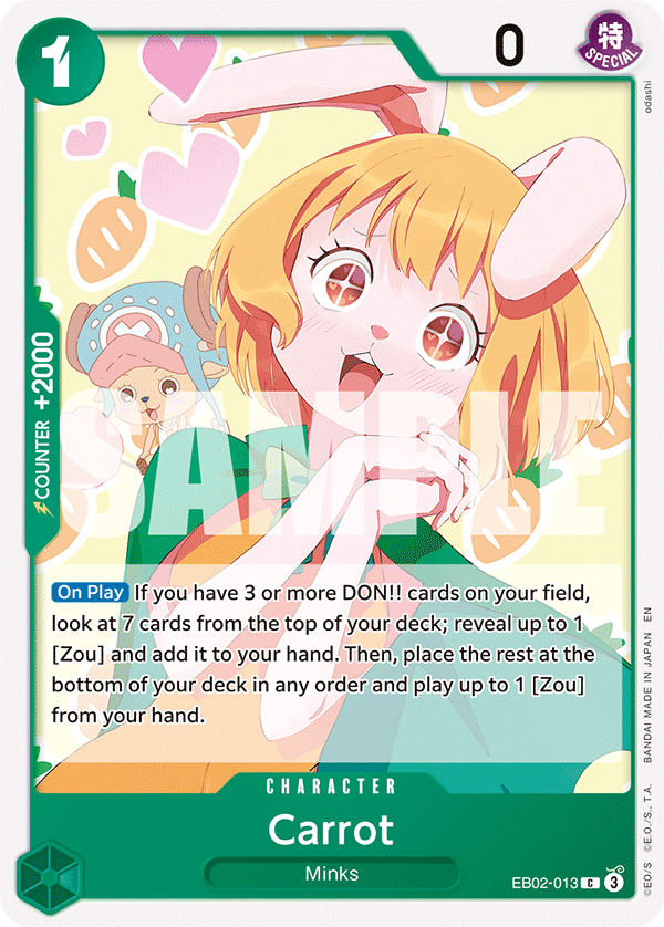 Carte Carrot EB02-013 Common — One Piece TCG EB-02 (Bandai)