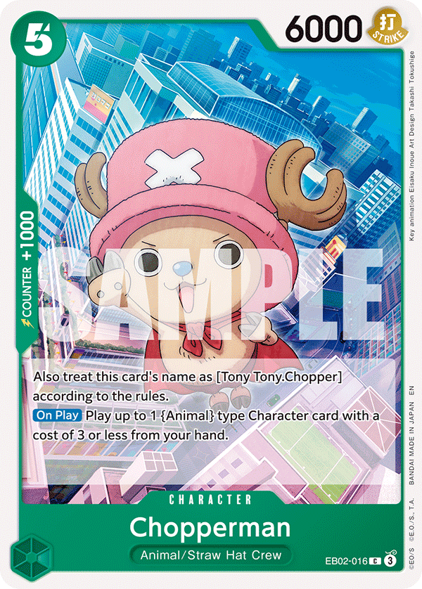 Carte Chopperman EB02-016 Common — One Piece TCG EB-02 Anime 25th Collection (Bandai)