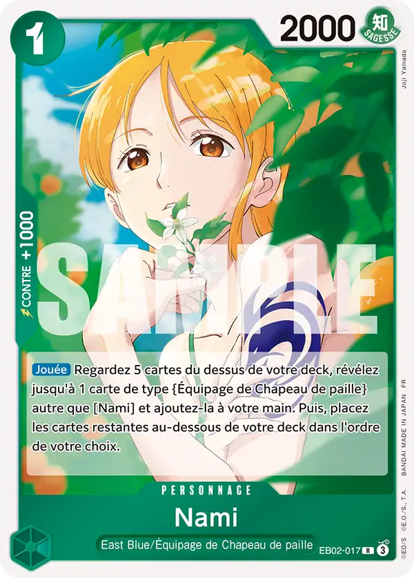 Carte Alt-Art Nami EB02-017_p2 Rare — One Piece TCG EB-02 Anime 25th Collection (Bandai)