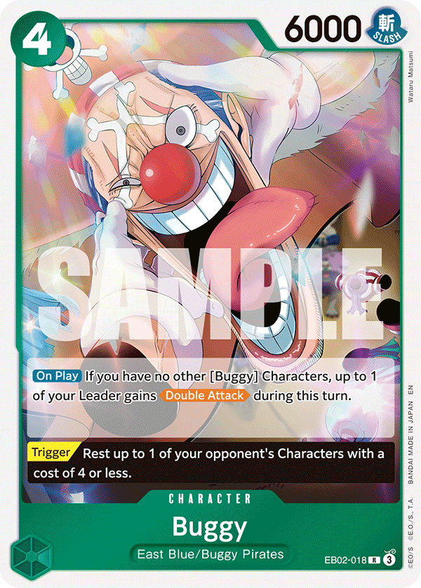 Carte Baggy EB02-018 Rare — One Piece TCG EB-02 Anime 25th Collection (Bandai)