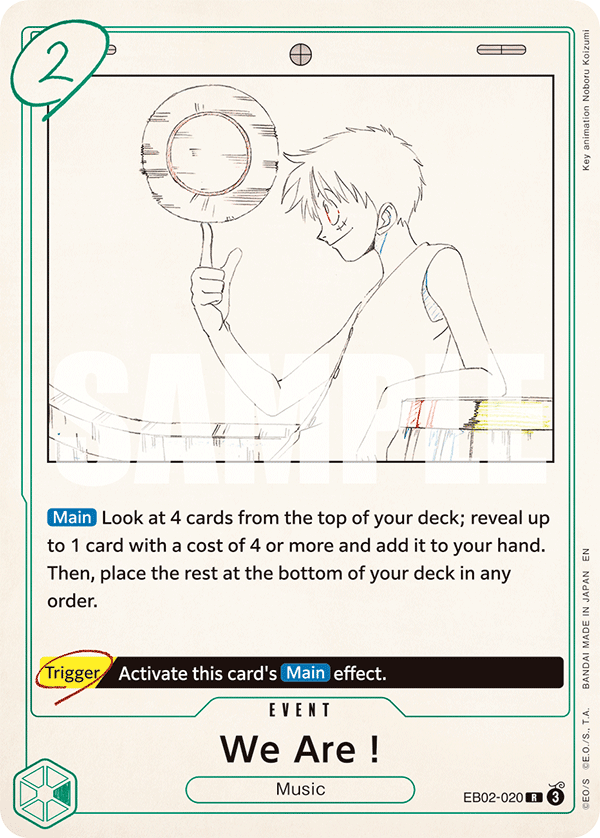 Carte We Are ! EB02-020 Rare — One Piece TCG EB-02 Anime 25th Collection (Bandai)