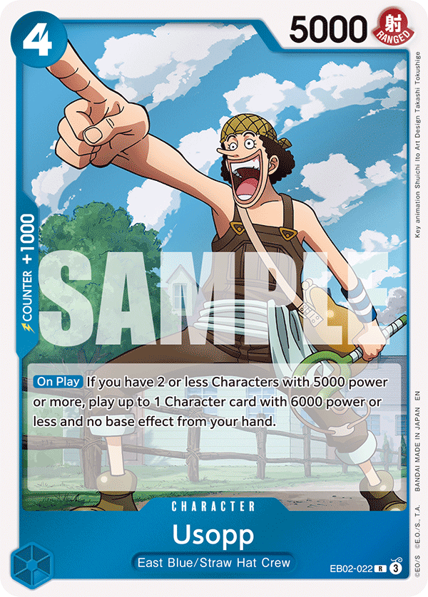 Carte Usopp EB02-022 Rare — One Piece TCG EB-02 Anime 25th Collection (Bandai)