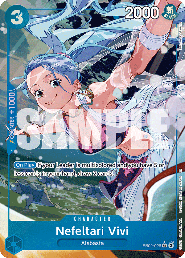 Carte Alt-Art Nefertari Vivi EB02-026_p1 Super Rare — One Piece TCG EB-02 Anime 25th Collection (Bandai)