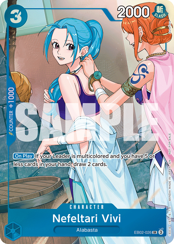 Carte Alt-Art Nefeltari Vivi EB02-026_p2 Super Rare — One Piece TCG PROMO-EB-02 Promos: Anime 25th Collection (Bandai)
