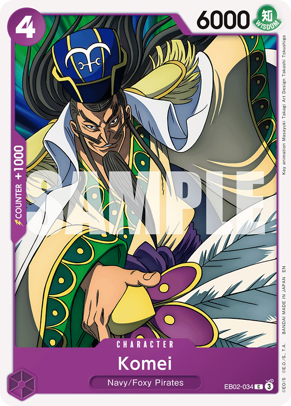 Carte Komei EB02-034 Common — One Piece TCG EB-02 (Bandai)
