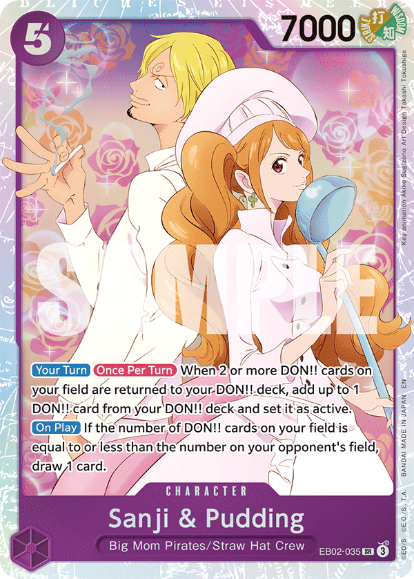 Carte Sanji et Pudding EB02-035 Super Rare — One Piece TCG EB-02 (Bandai)