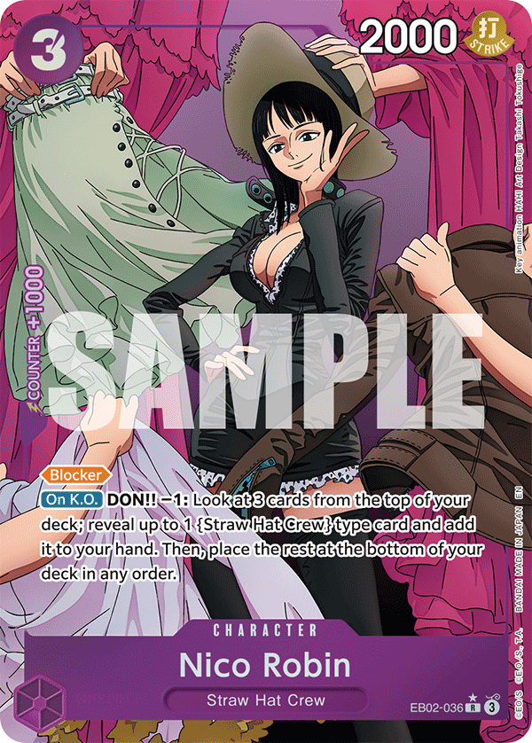 Carte Alt-Art Nico Robin EB02-036_p1 Rare — One Piece TCG EB-02 Anime 25th Collection (Bandai)