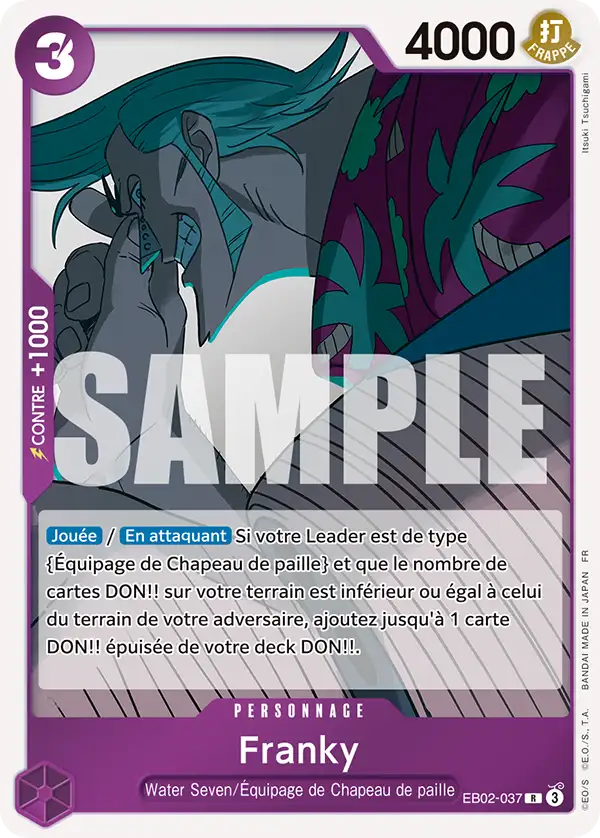 Carte Alt-Art Franky EB02-037_p1 Rare — One Piece TCG EB-02 Anime 25th Collection (Bandai)