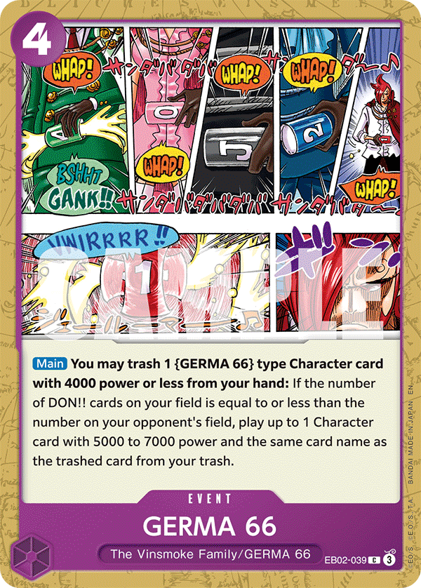 Carte GERMA 66 EB02-039 Common — One Piece TCG EB-02 Anime 25th Collection (Bandai)