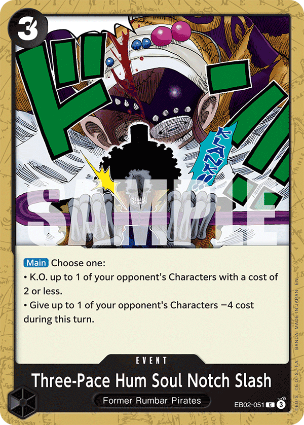 Carte Dans trois pas, tu meurs... Song Slash EB02-051 Common — One Piece TCG EB-02 Anime 25th Collection (Bandai)