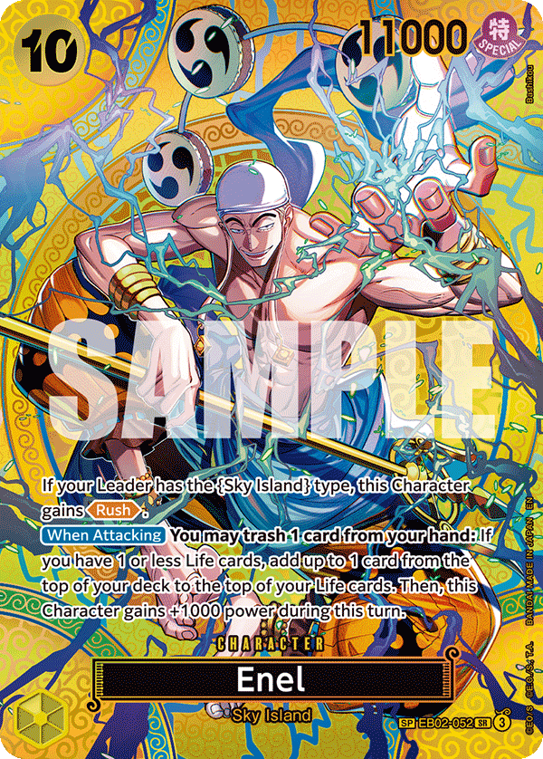 Carte Alt-Art Enel EB02-052_p2 Special — One Piece TCG OP15-EB04 Adventure on Kami's Island (Bandai)