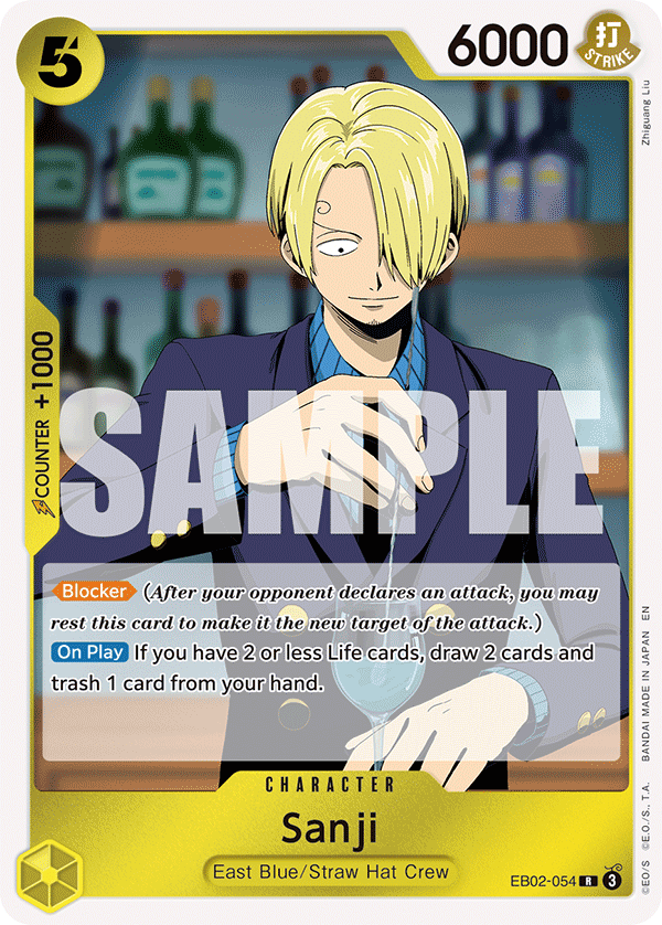 Carte Sanji EB02-054 Rare — One Piece TCG EB-02 (Bandai)