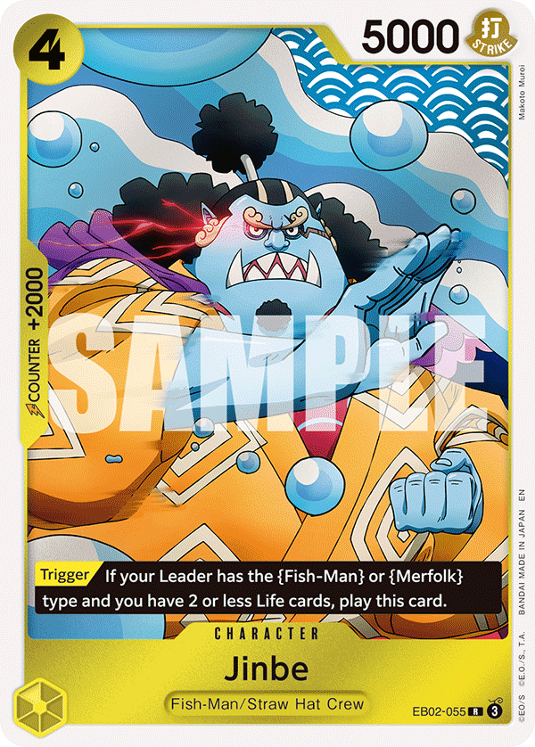 Carte Jinbe EB02-055 Rare — One Piece TCG EB-02 (Bandai)