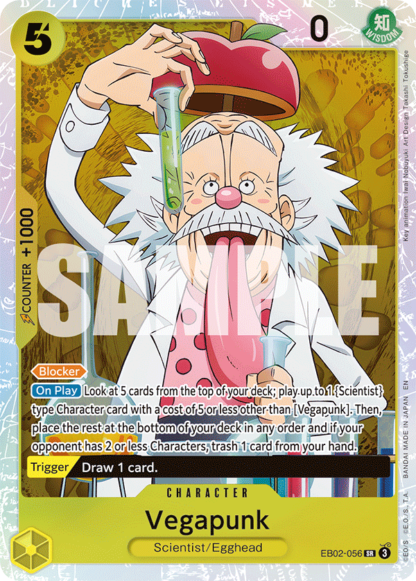 Carte Végapunk EB02-056 Super Rare — One Piece TCG EB-02 (Bandai)