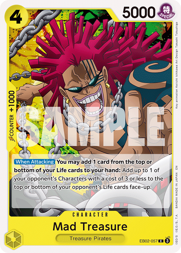 Carte Mad Treasure EB02-057 Common — One Piece TCG EB-02 Anime 25th Collection (Bandai)