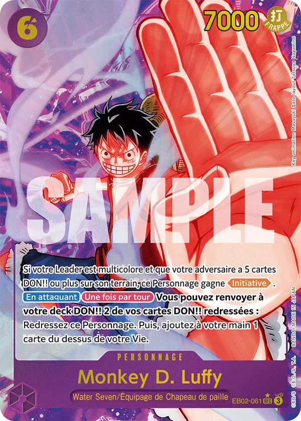 Carte Monkey D. Luffy EB02-061_p1 Secret Rare EB-02 — One Piece TCG (Bandai)