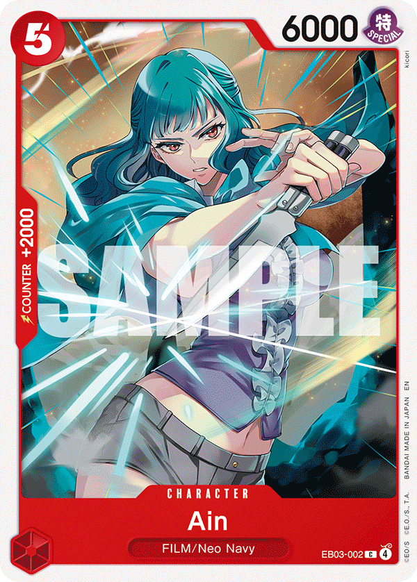 Carte Aïn EB03-002 Common — One Piece TCG EB-03 (Bandai)