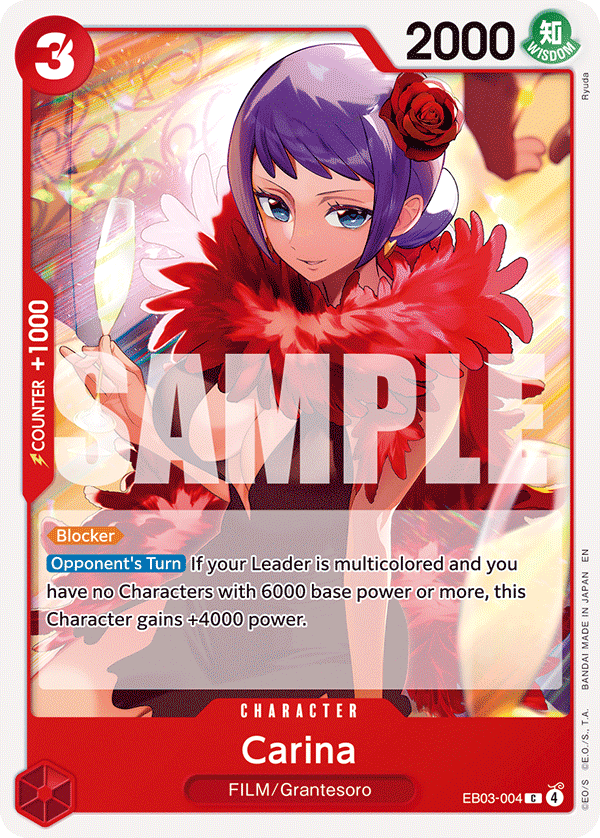 Carte Carina EB03-004 Common — One Piece TCG EB-03 (Bandai)