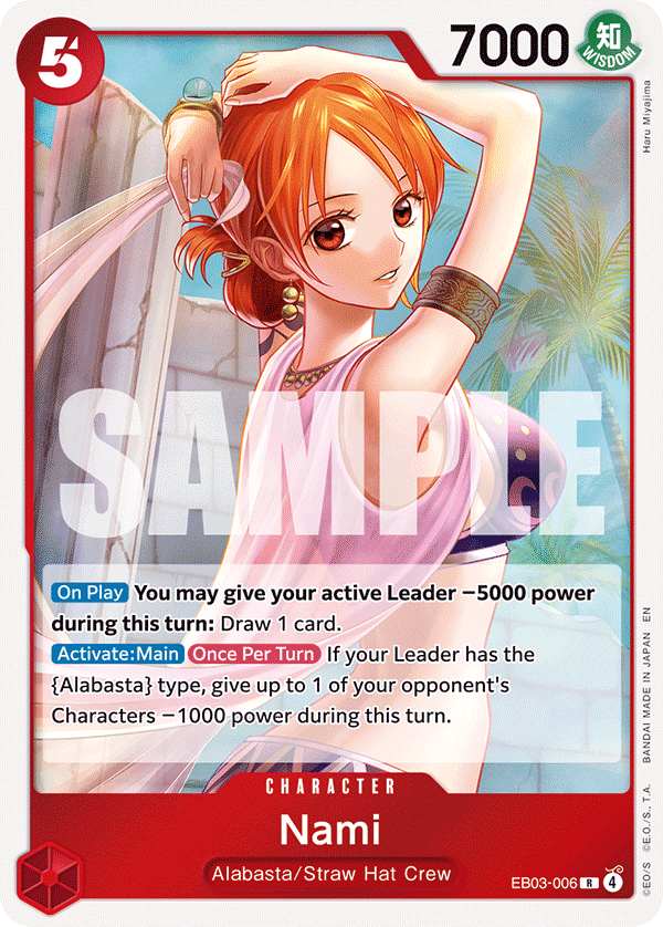 Carte Nami EB03-006 Rare — One Piece TCG EB-03 Heroines Edition (Bandai)