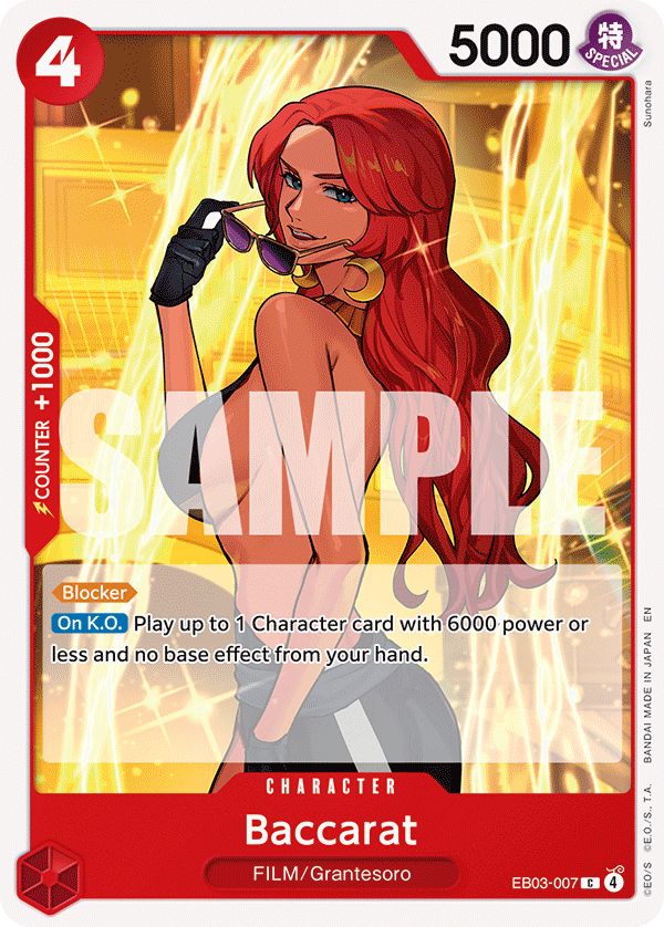 Carte Baccarat EB03-007 Common — One Piece TCG EB-03 (Bandai)