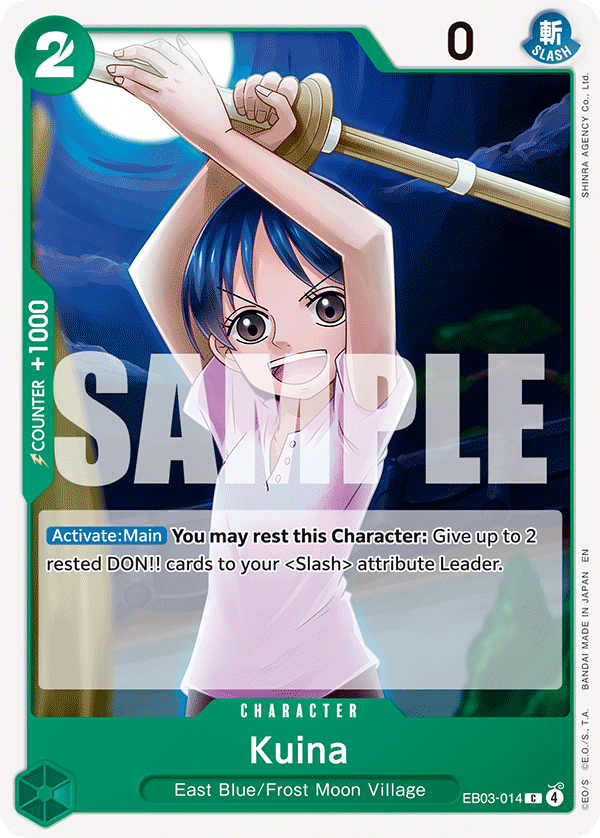 Carte Kuina EB03-014 Common — One Piece TCG EB-03 Heroines Edition (Bandai)