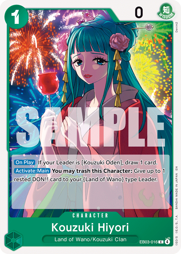 Carte Hiyori Kozuki EB03-016 Common — One Piece TCG EB-03 Heroines Edition (Bandai)