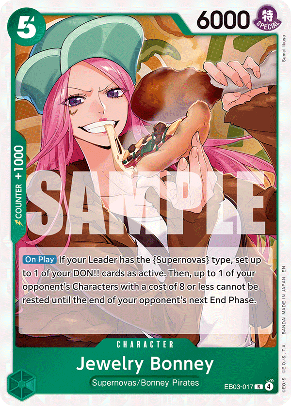 Carte Jewelry Bonney EB03-017 Rare — One Piece TCG EB-03 Heroines Edition (Bandai)