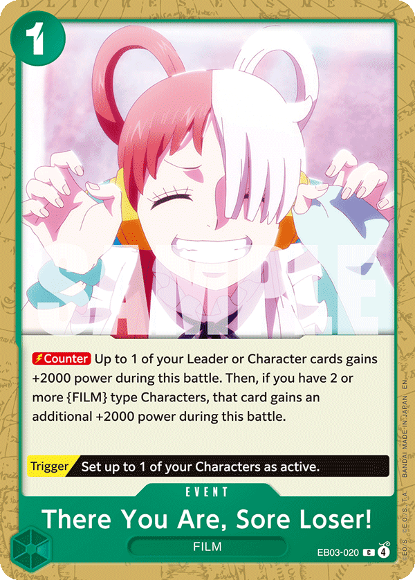 Carte Toujours aussi mauvais perdant&nbsp;! EB03-020 Common — One Piece TCG EB-03 Heroines Edition (Bandai)