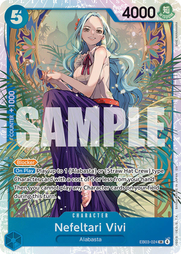 Carte Nefertari Vivi EB03-024 Super Rare — One Piece TCG EB-03 (Bandai)
