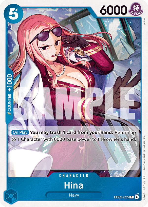 Carte Hina EB03-025 Rare — One Piece TCG EB-03 Heroines Edition (Bandai)