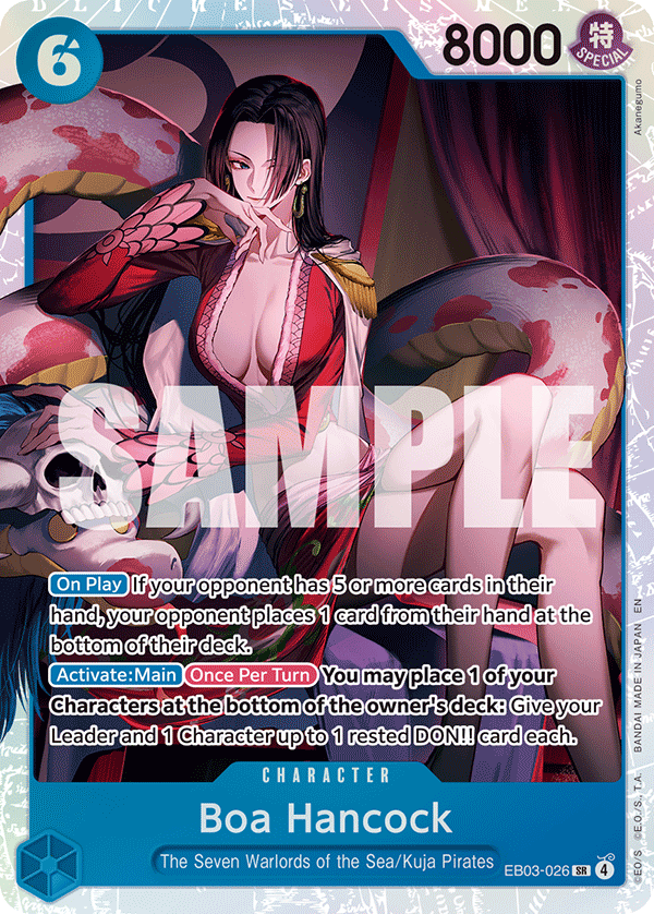 Carte Boa Hancock EB03-026 Super Rare — One Piece TCG EB-03 Heroines Edition (Bandai)