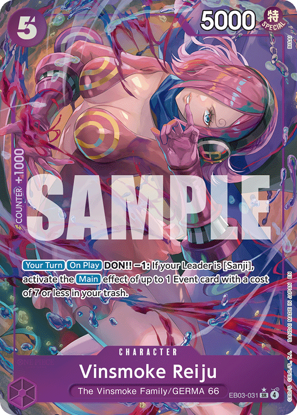 Carte Alt-Art Reiju Vinsmoke EB03-031_p1 Super Rare — One Piece TCG EB-03 Heroines Edition (Bandai)