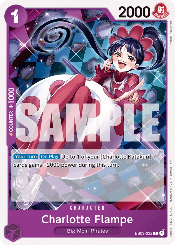 Carte Charlotte Flampée EB03-032_r1 Common — One Piece TCG ST-34 (Bandai)