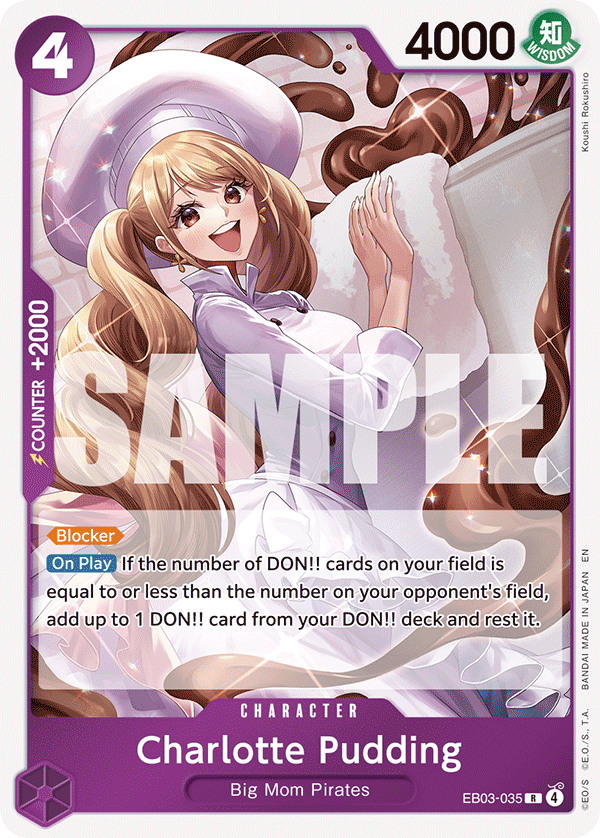 Carte Charlotte Pudding EB03-035 Rare — One Piece TCG EB-03 Heroines Edition (Bandai)